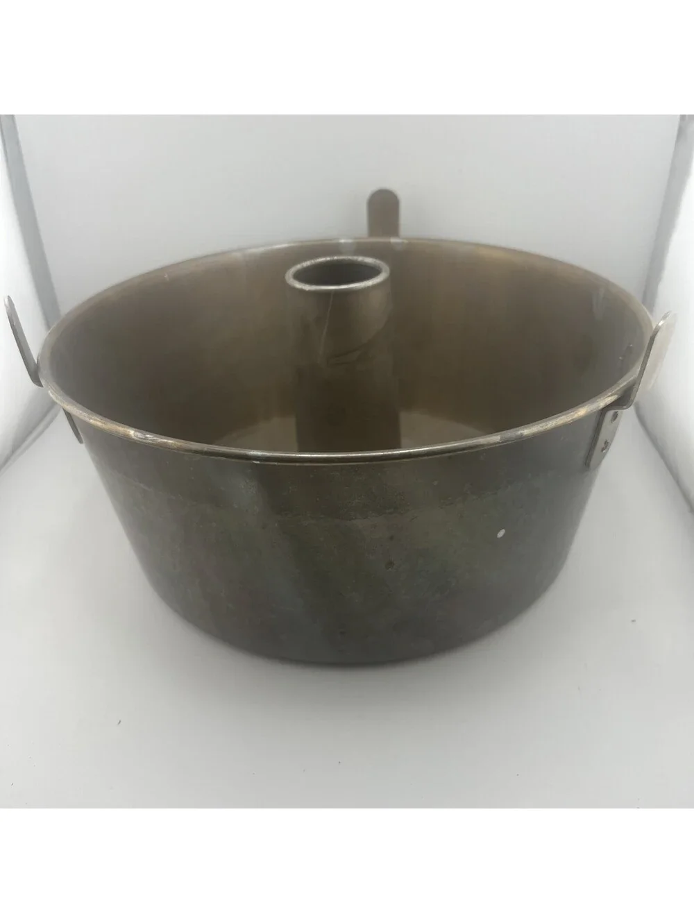 Vintage 10 Inch Aluminum Angel Food Cake Pan Two Piece Tube Baking Pan